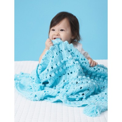 Textured Grid Baby Blanket Free Crochet Pattern