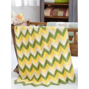 Zig Zag Ripple Stitch Baby Blanket Crochet Pattern Free