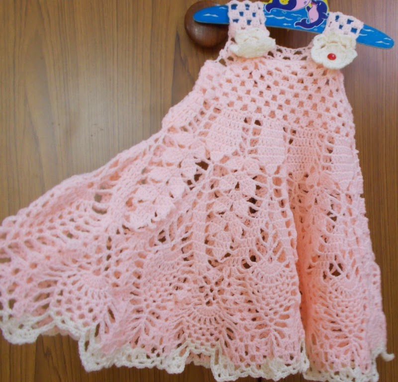 Divine Pineapple Baby Dress Free Crochet Pattern