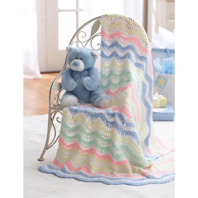 Bernat Ripple Blanket Free Crochet Pattern