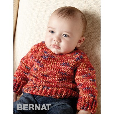 Hurry Down Pullover Bernat Free Baby Crochet Pattern