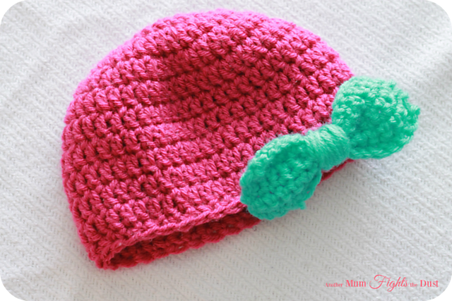 Baby Hat with Bow Free Crochet Baby Pattern
