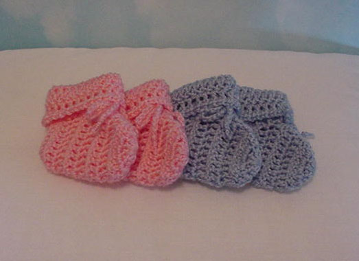 SLK Baby Booties Free Crochet Pattern