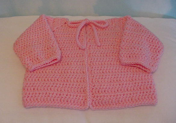 SLK Baby Sacque - Simple Crochet Baby Jacket Pattern