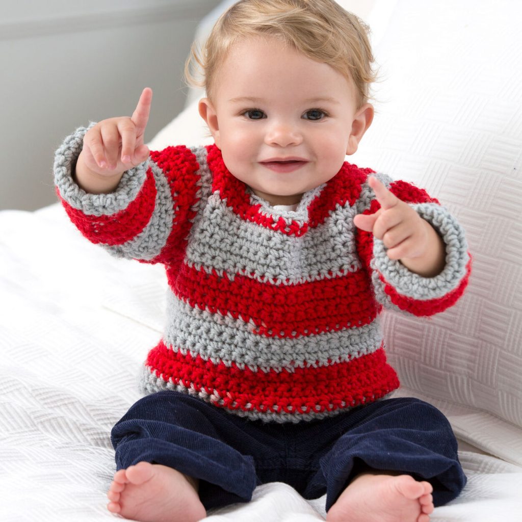 Free Easy Crochet Baby Sweater Pattern
